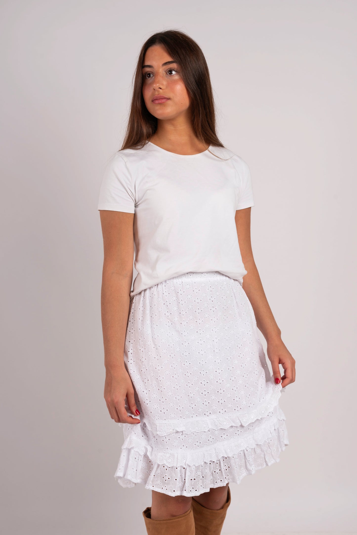 eyelet skirt